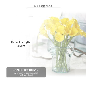Mini fleurs artificielles en PU, décoration de maison, toucher réaliste, Mini Calla - Product Image 5