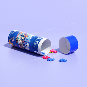 Min eğitici oyuncaklar için 2024 biyobozunur çevre dostu bulmaca kağıt tüp bilmecenin ambalaj silindir kağit kutu - Product Image 3