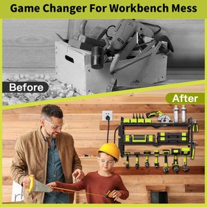 Công Cụ Điện Tổ Chức Wall Mount Với Trạm Sạc, Nâng Cấp Nhiệm Vụ Nặng Nề Công Cụ Điện Lưu Trữ, Thêm Cao Pin Công Cụ Chủ - Product Image 6