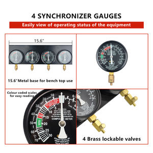 Sincronizador de carburador de vacío de combustible, herramienta de precisión, sintonizador de 4 calibres, compatible con Yamaha XJ <span class=keywords><strong>XS</strong></span> 1100, 22 Uds. - Product Image 6