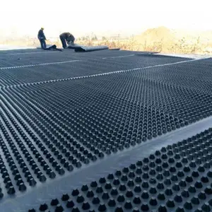 Geomembrana in HDPE con membrane impermeabili a forma di cono troncate con foglio di scarico a colonna