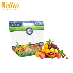 Biểu Tượng Tùy Chỉnh In Rõ Ràng Cấp Thực Phẩm Nắp Kéo Thanh Trượt Dây Kéo Nhựa Hành Hành Tâp Rau Nho Trái Cây Bao Bì Túi Với Xử Lý - Product Image 1