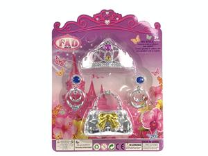 فتاة طقم أدوات تجميل الديكور الاكسسوارات كبيرة قلادة + أقراط + صغيرة قلادة مجوهرات - Product Image 6