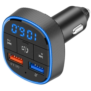 Transmetteur FM mains libres, chargeur de voiture, kit voiture V5.0 <span class=keywords><strong>Bluetooth</strong></span> avec lecteur MP3, chargeur rapide QC 3.0 - Product Image 3