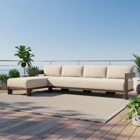 Canapé d'extérieur en aluminium toutes saisons RH Style Matira, structure bronze foncé avec coussins performants