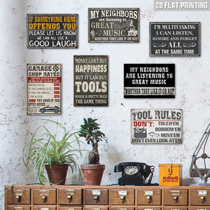 Insegna in Metallo Piatta con Citazioni Divertenti per Officina, Stampa 2D, Tema Utensili e Musica, Decorazione Murale per Laboratorio e Man Cave - Product Image 3
