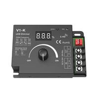 V1-K 12-24VDC 20A contrôleur LED à bouton rotatif à 1 canal avec affichage numérique CV PWM LED gradateur certifié Rohs