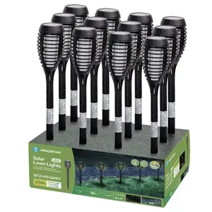 Luce solare a LED per prato, simulazione di fiamma, plastica 2700k, ideale per decorazioni esterne e illuminazione notturna. - Product Image 2