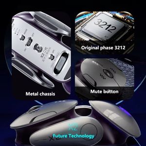 Souris sans fil <span class=keywords><strong>Inphic</strong></span> X2 à vente chaude, 2,4 G, tri-mode, silencieuse, rechargeable, souris de jeu professionnelle - Product Image 4