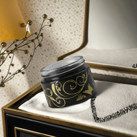 Nouveaux cosmétiques sous-embouteillage emballage cosmétique ensemble de contenants cosmétiques noirs de luxe 50g 100ml 120ml bocaux de bouteille pot de crème en verre