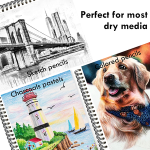 2er Pack 9 "x 12" 100 Blatt 68lb 100gsm Mixed Media Rough Texture Skizzen papier block und Zeichen papier block für Künstler und Hobbisten - Product Image 5