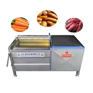 China's new small commercial potato peeling machine/automatic potato washing and peeling machine