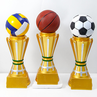 Trophée de basket-ball de football série sportive peinte créative trophée plaqué or Badminton événement sportif personnalisé