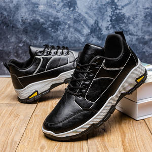 Nueva tendencia zapatos de hombre coreano con cordones de cuero al aire libre senderismo Fondo suave lado bajo moda Casual al por mayor - Product Image 5