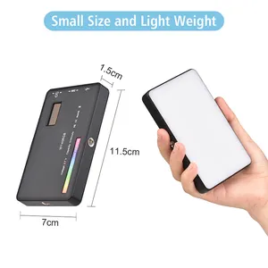 W140 luz de led rgb para câmera de estúdio, luz completa para câmera canon e nikon sony dslr, vlogs - Product Image 5