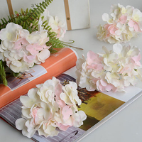Grosir bunga Hydrangea sutra buatan kepala untuk dekorasi bunga DIY