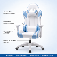 Chaise de jeu moderne et minimaliste, ergonomique, avec accoudoirs réglables, hauteur réglable, chaise pivotante en cuir PU pour la maison, la chambre à coucher et le bureau