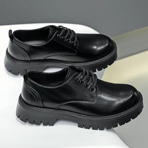 Zapatos Elevadores para Hombre 2026, Zapatillas Casuales de Cuero con Aumento de Altura de 6 cm, Suela Gruesa, Impermeables, Negras, de Moda - Product Image 2