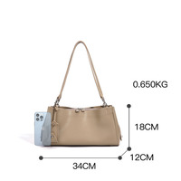 Sac à main en cuir classique de luxe pour femmes, fabriqué en Chine, en cuir véritable, grande capacité, multi-poches, sac fourre-tout