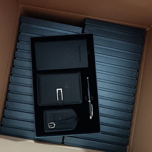 <span class=keywords><strong>Set</strong></span> de Regalo de Viaje de Cuero PU con Logotipo Personalizado, Porta Pasaportes, Etiqueta para Equipaje, Cuaderno de Viaje, Bolígrafo Metálico, <span class=keywords><strong>Set</strong></span> de Regalo Corporativo - Product Image 1