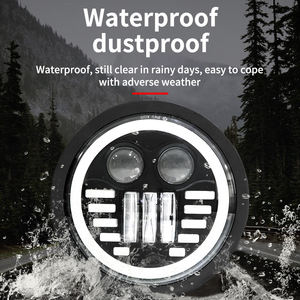 新设计电动摩托12v前照灯，带转向信号高/低复古摩托车摩托车圆形发光二极管前照灯 - Product Image 5