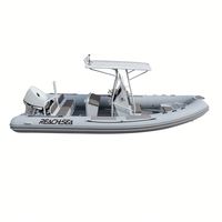 Bateau pneumatique de luxe en aluminium à coque en V profond, 10 personnes, 6,5 m, Achilles Hypalon avec console à toit rigide, pour le sport, fabriqué en Chine, faible MOQ