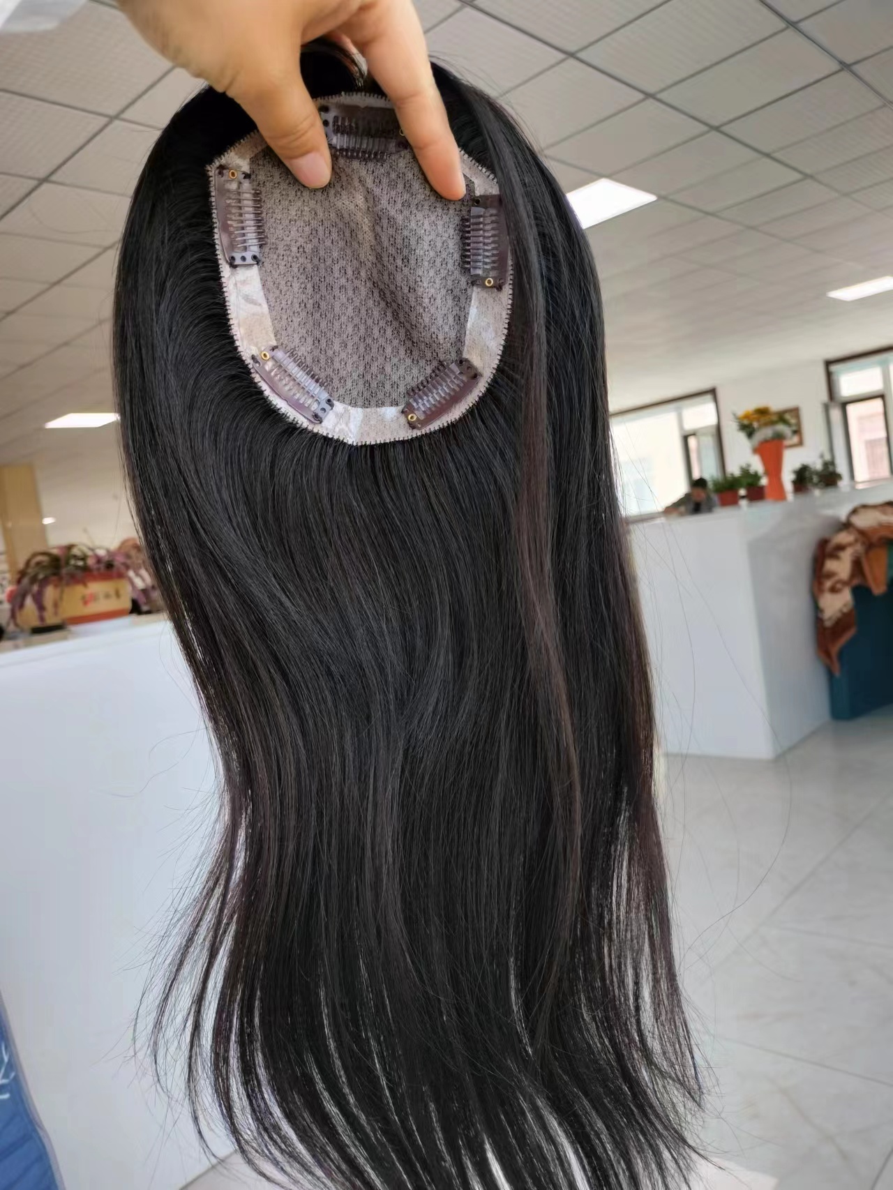 hand tied hair topper