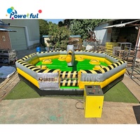 Tapis de saut gonflable mécanique Wipeout, bras de balayage gonflable en PVC, jeu gonflable Meltdown