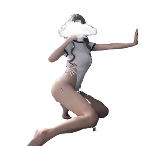 Lencería <span class=keywords><strong>sexy</strong></span> transpirable para mujer con bordado 3D, diseño de corte alto, con lazo lateral y cierre oculto de gancho, con abertura lateral. - Product Image 1