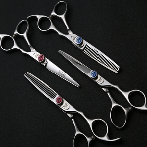 Forbici Professionali per <span class=keywords><strong>Parrucchieri</strong></span> da 6.0 Pollici in Acciaio Inossidabile 9CR13, Qualità Premium, Diritte e Combinabili, Vendita Calda - Product Image 4