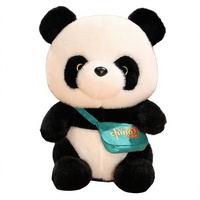 Peluche Panda Mignonne avec Mini Sac Bandoulière, Jouet en Peluche Doux pour Enfants, Cadeau d'Anniversaire ou de Noël