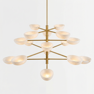 Lámpara Colgante Artística de Piedra Ónix con Diseño de Ramas y Pantallas de Cuenco de Múltiples Niveles para Interiores de Villas y Hoteles de Lujo - Product Image 3