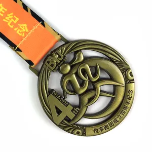 Médaille de champion personnalisée, médailles en émail de plantation, cadeaux de sport, médailles en or imprimées