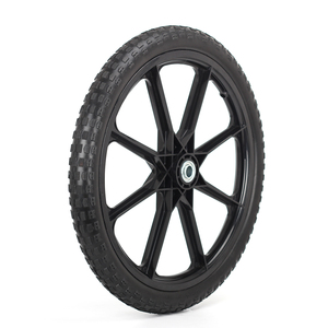 Rueda de Carretilla con Llanta de Poliuretano PU de 20X2.125 Pulgadas, Resistente a Pinchazos, con Varilla Lisa Disponible - Product Image 6