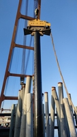 ANTENG Marteau vibrant de 24 m de profondeur monté sur grue, machinerie de construction pour le battage de pieux, projets de génie civil et de ponts, roulement OEM