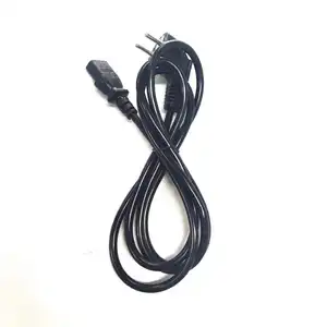 Kabel Daya Eropa EU steker Euro IEC C13 AC kabel ekstensi daya 1.5m 5ft untuk Desktop PC Compute