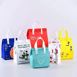 Sac isotherme jetable personnalisé avec logo et motif lettres, imperméable, pour livraison de repas, non-tissé - Product Image 1