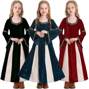 Vestidos de <span class=keywords><strong>Princesa</strong></span> de la Edad Media, Estilo Renacentista Retro, para Niñas, Disfraces de Halloween, Vestidos para Actuaciones de Canto, Danza y Teatro, con Mangas Abullonadas y Falda Larga - Product Image 2