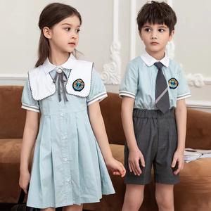 Ensemble d'uniformes scolaires d'été de style britannique pour élèves, en coton anti-boulochage, personnalisable, idéal pour les photos de remise de diplôme - Vente en gros - Product Image 2