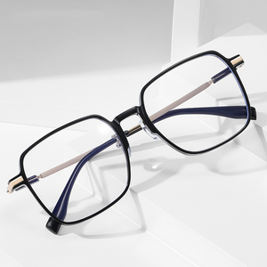 Retro Large Frame <strong>Korean</strong> Anti-Blue Light Optical <strong>Glasses</strong> Men and Women Metal <strong>Glasses</strong> Frame Wholesale - Product Image 2