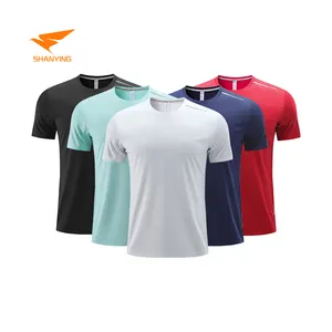 Sıkıştırma gömlek erkekler özelleştirmek logosu hızlı kuru koşu tişörtü spor tayt spor forma spor yüksek elastik kısa kollu