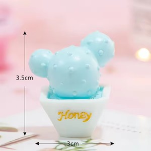 Dễ Thương Macaron Màu Hồng Và Màu Xanh 3D Cây Xương Rồng Nhựa Cabochon Phong Cách Nhân Tạo Xe Máy Tính Để Bàn Đồ Trang Trí Cho Trang Trí Nội Thất - Product Image 6