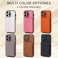 Nouveau pour Iphone couverture de téléphone portable conception de miroir étui de téléphone en cuir Pu pleine fleur avec porte-carte