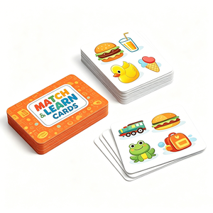 Jeu de société éducatif personnalisé, cartes flash cognitives sur l'alphabet, jouet éducatif, jeu de cartes interactif parent-enfant pour les tout-petits et les enfants - Product Image 2