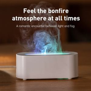 เครื่องเพิ่มความชื้นในอากาศแบบอัลตราโซนิกพร้อมเอฟเฟกต์เปลวไฟ ไฟกลางคืนไร้สาย โคมไฟกลางคืน เครื่องกระจายกลิ่นน้ำมันหอมระเหย สำหรับโรงแรมและห้องรับรอง - Product Image 4