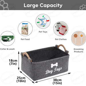 Bacs de rangement pour jouets pour chiens de grande capacité <span class=keywords><strong>panier</strong></span> de rangement organisateur en feutre pour jouets pour animaux de compagnie couvertures laisses - Product Image 5