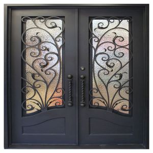 Porte in Ferro Battuto di Lusso con Design Personalizzato in Acciaio e Vetro per Residenze - Product Image 3