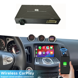 อุปกรณ์เชื่อมต่อไร้สาย <span class=keywords><strong>Apple</strong></span> CarPlay และ <span class=keywords><strong>Android</strong></span> <span class=keywords><strong>Auto</strong></span> สำหรับรถยนต์นิสสัน 370Z ปี 2010-2019 พร้อมระบบมัลติมีเดีย วิทยุ ระบบนำทาง และกล้องมองหลัง - Product Image 1