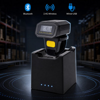 Mini Escáner de Código de Barras Inalámbrico de 2.4G, Lector de Códigos QR Pequeño para Dedos, Compatible con Tablets Android