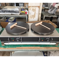 Crêpière Électrique Professionnelle Double Tête 220V à Commande Mécanique Certifiée CE Garantie 1 An Haute Productivité